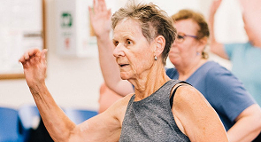 Older women doing exercise