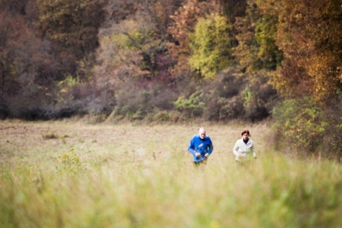 Couple walking in nature