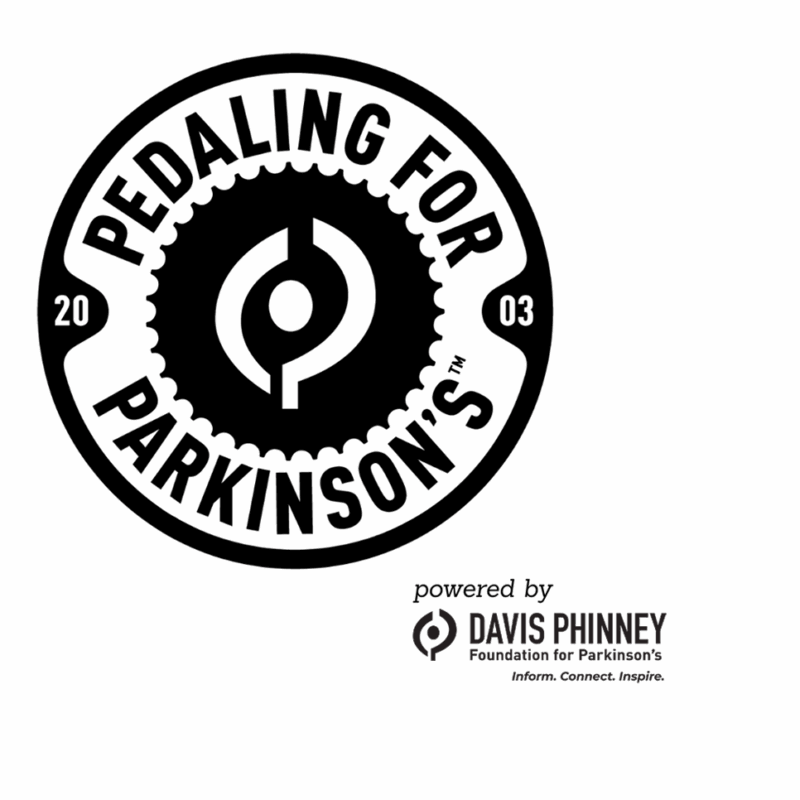 Pedaling for Parkinson's logo in black